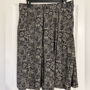 LuLaRoe Madison. Black and cream floral printed.